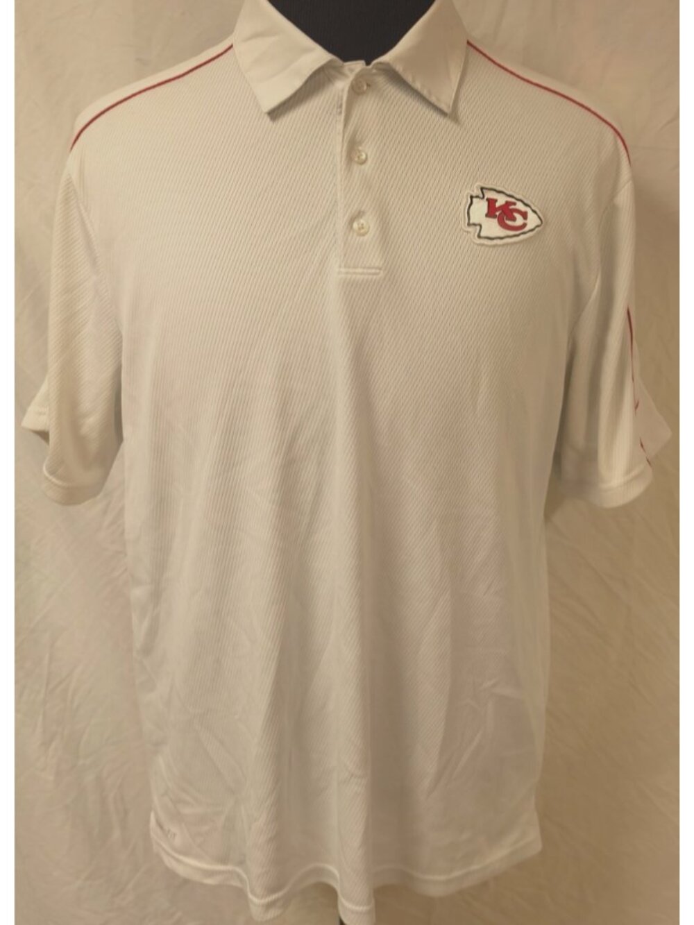 Nike Dri-FIT Kansas City Chiefs Mens Large White NFL On Field Polo Shirt